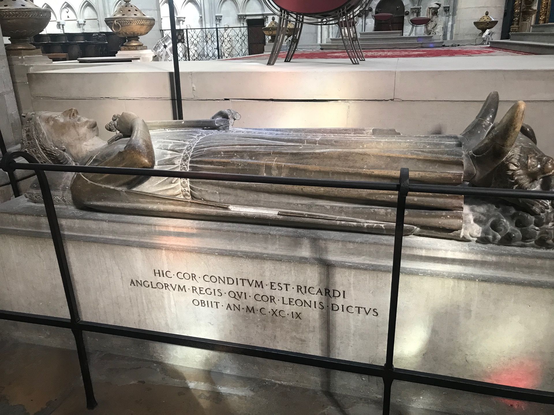 The Heart of King Richard the Lionheart lay in Rouen Cathedral