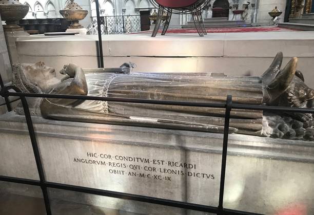 The Heart of King Richard the Lionheart lay in Rouen Cathedral