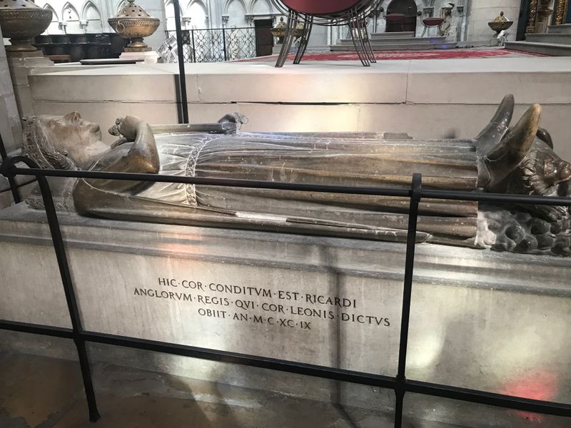The Heart of King Richard the Lionheart lay in Rouen Cathedral