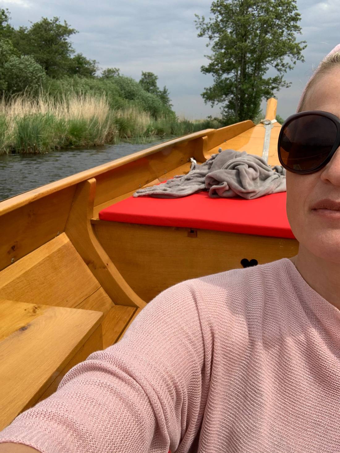 * It was sunny but with a bit of wind so I had to wear a sweater in the boat