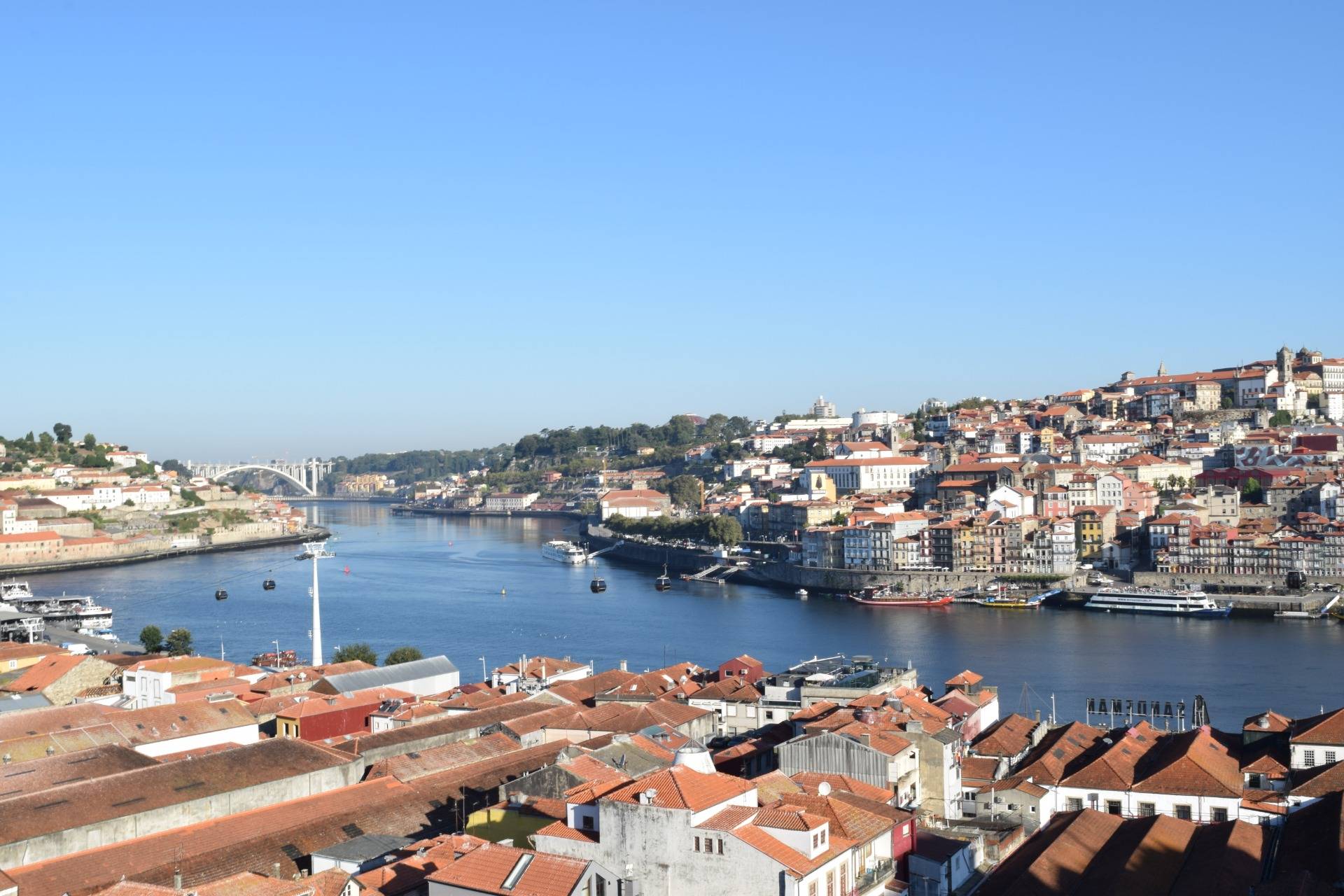 Stunning view of Porto old town and the Douro river