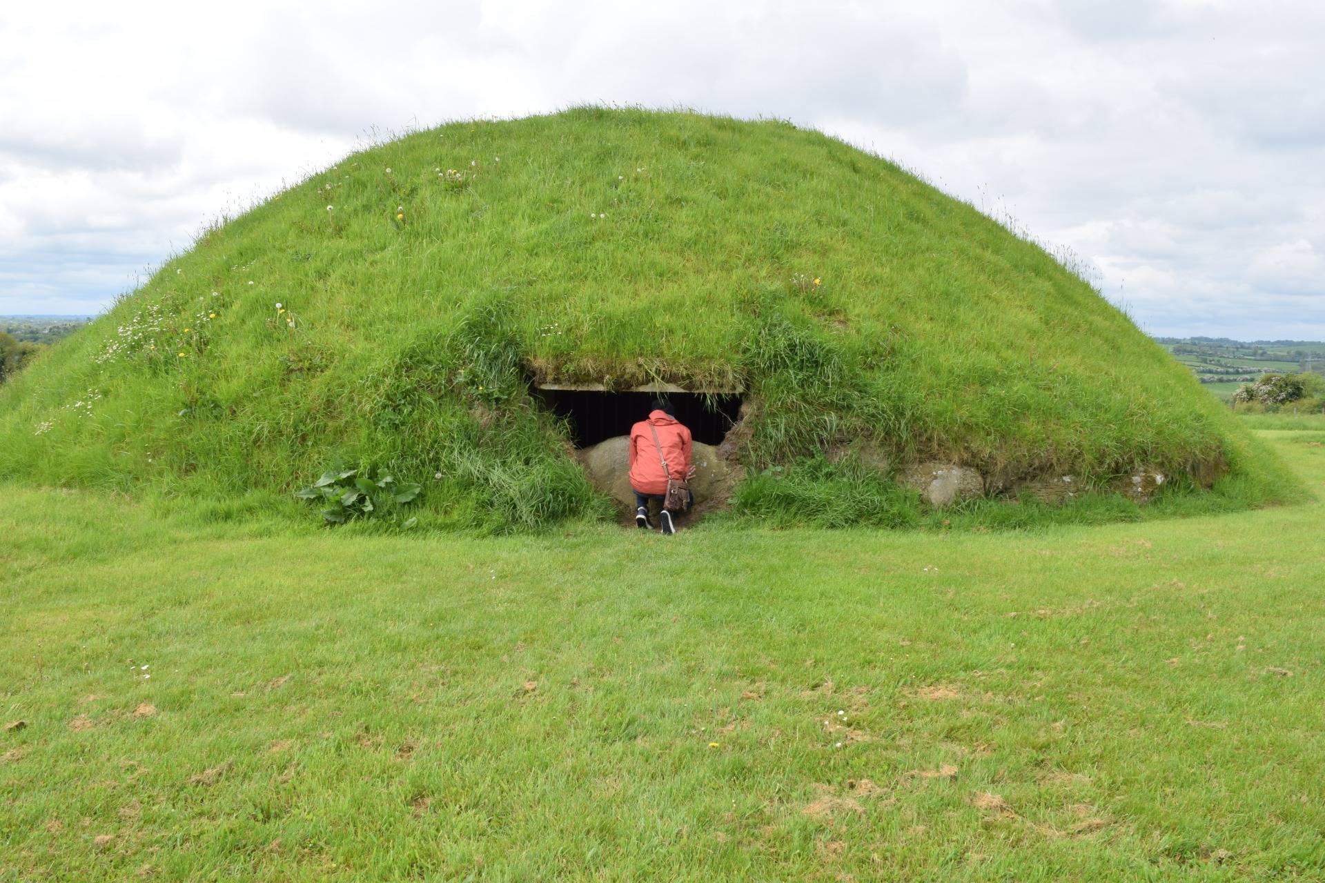 Looking inside one of the mounds at Knowth
