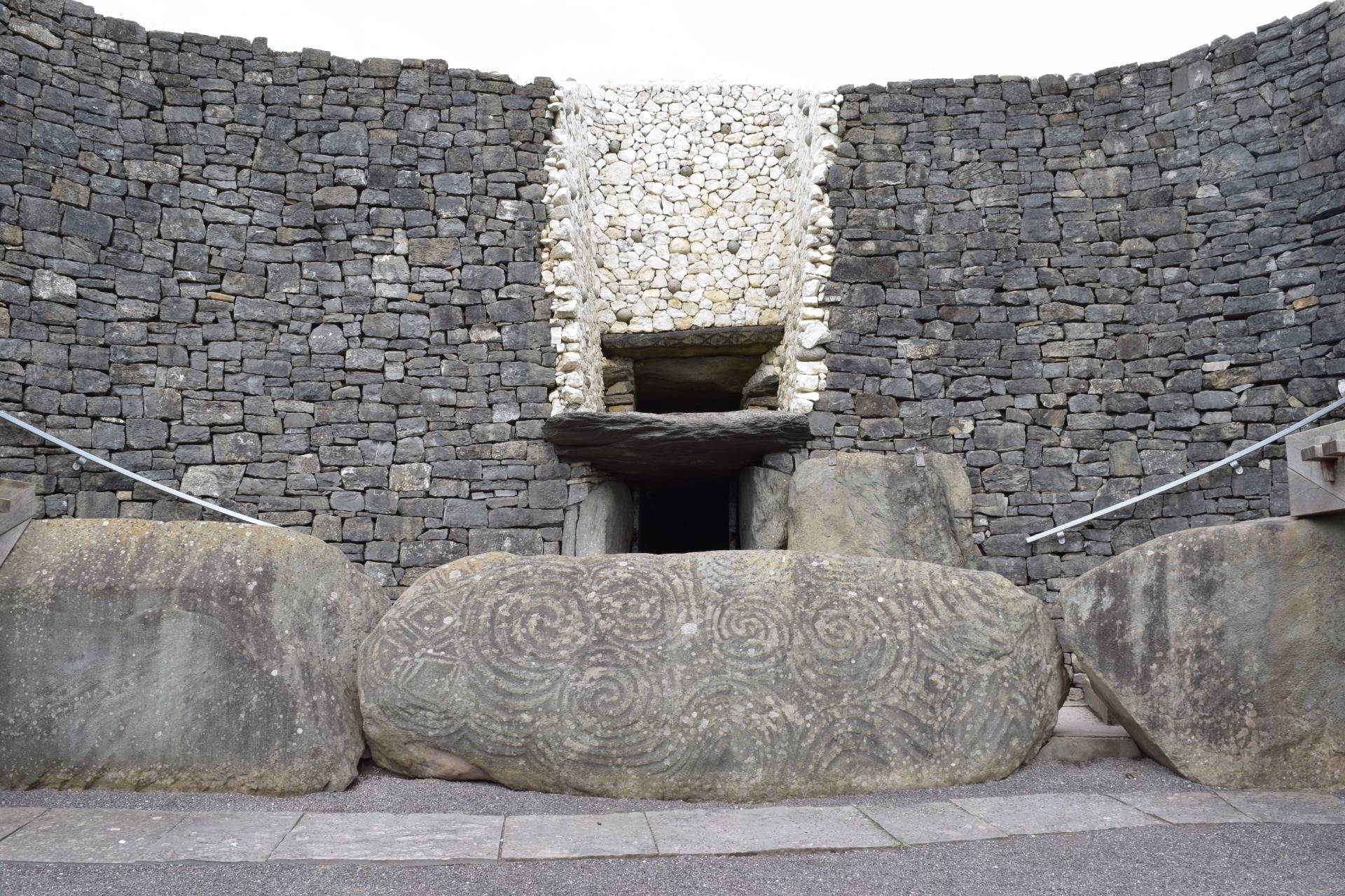 A closer look at the entrance of Newgrange