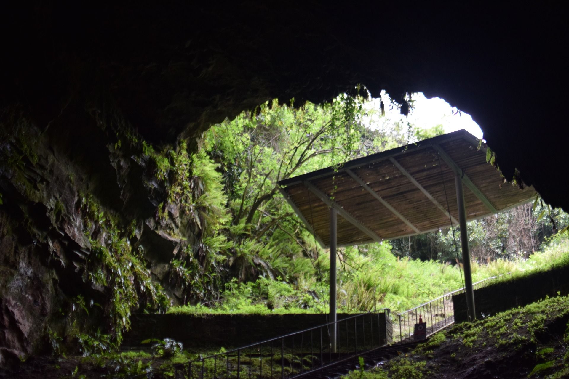 Looking back at the entrance