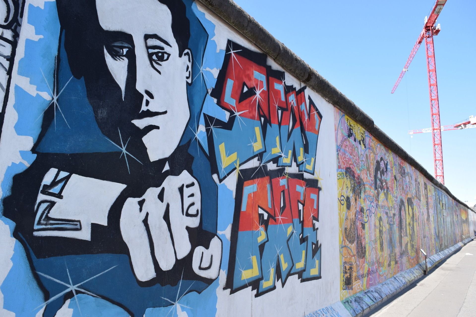 Checking out the Berlin wall