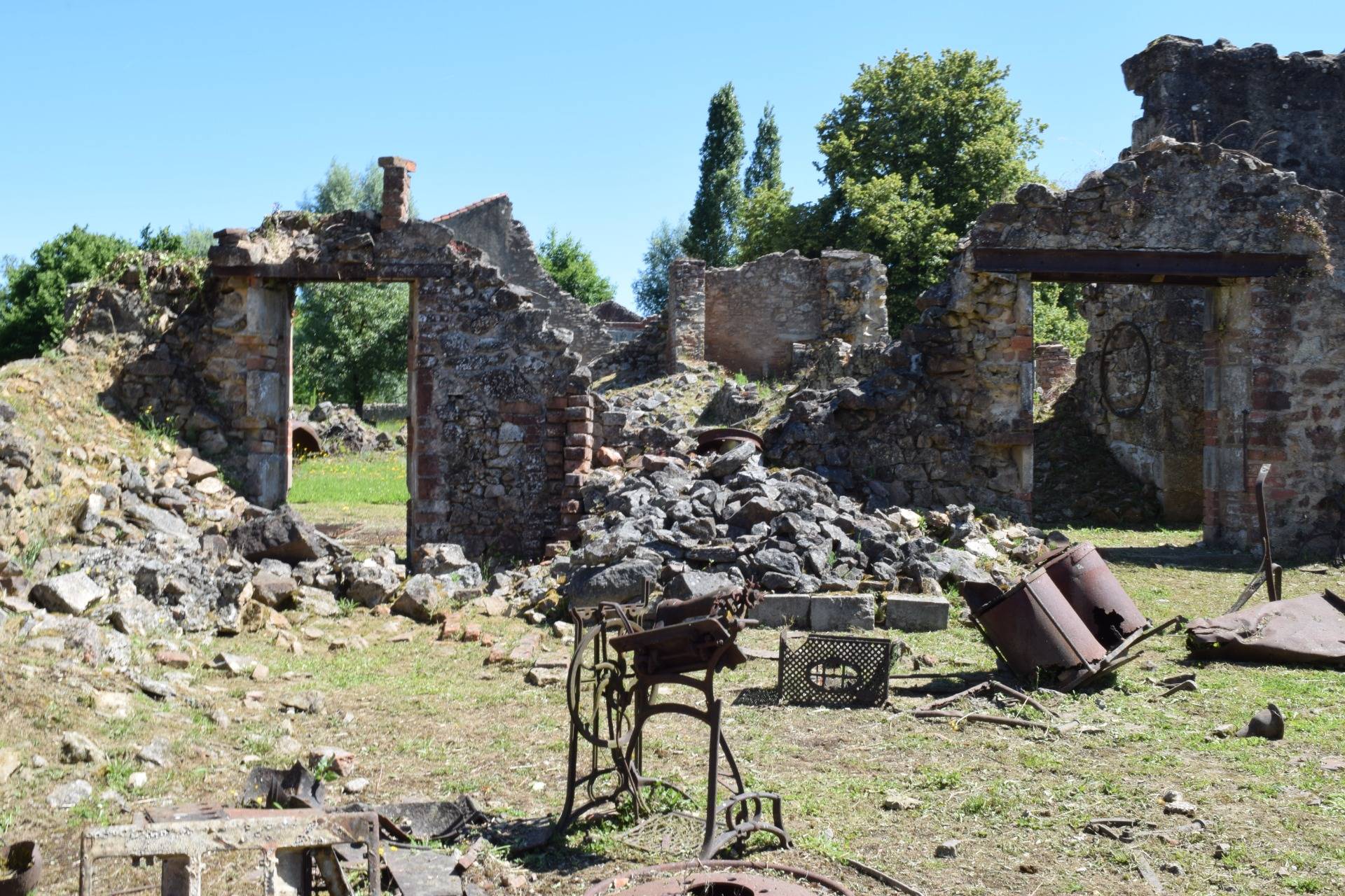 Building ruins in Oradour-sur-Glane