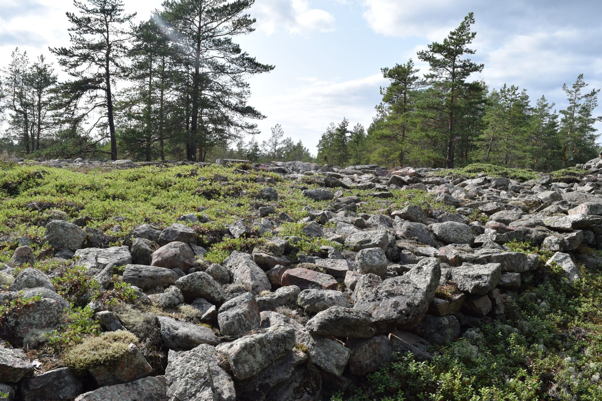 A closer look at one of the cairns