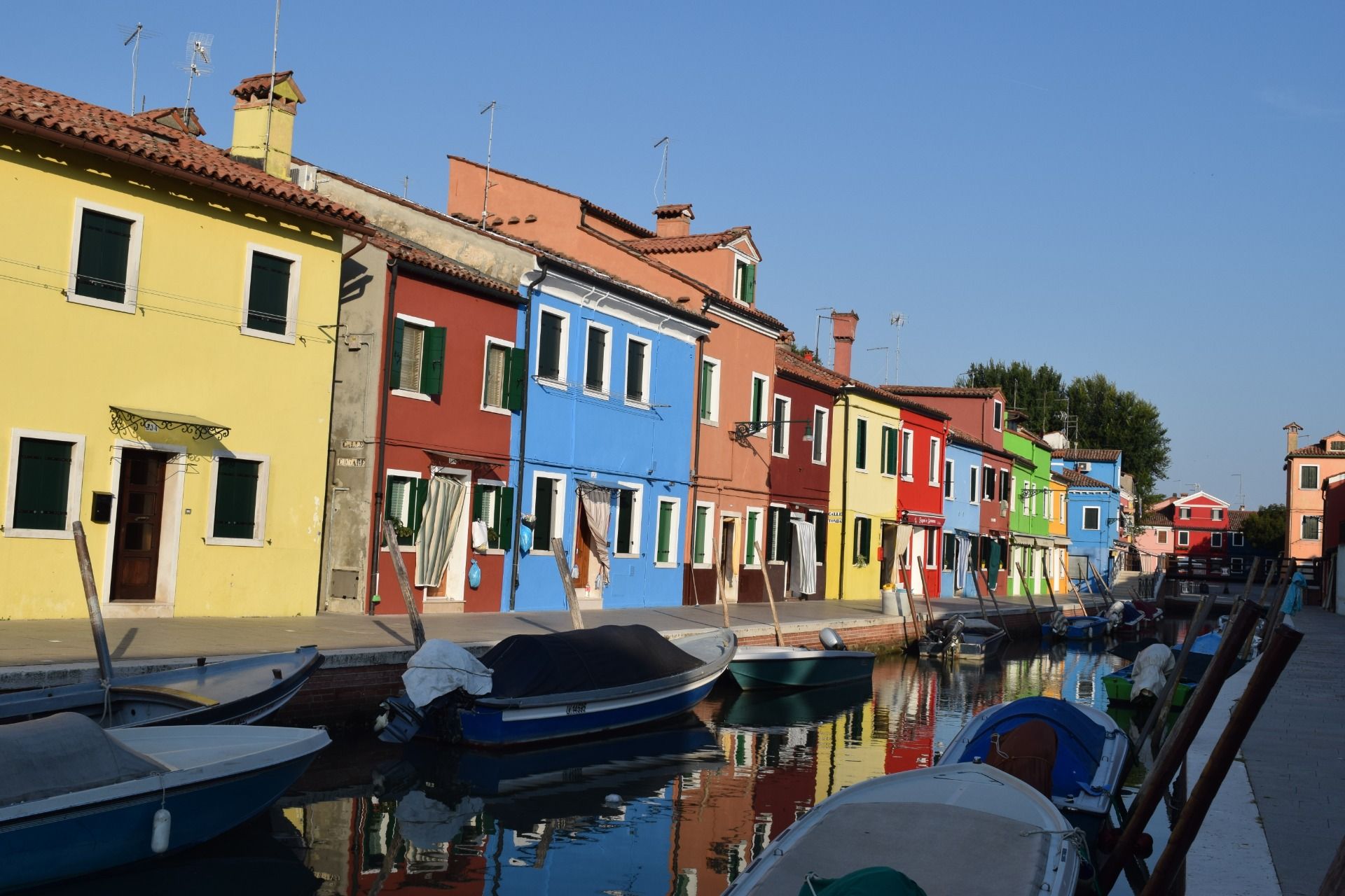 Burano - unique island off Venice with colored houses