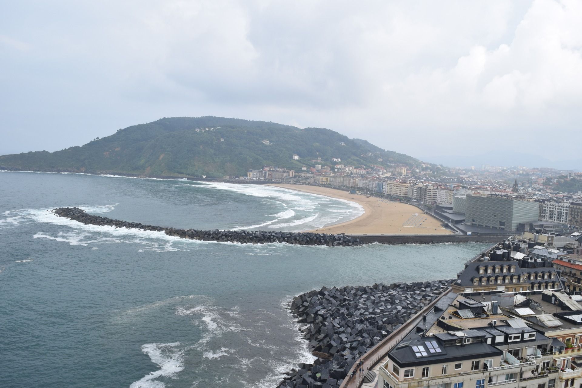 The (not so sunny) coast of San Sebastian, Spain