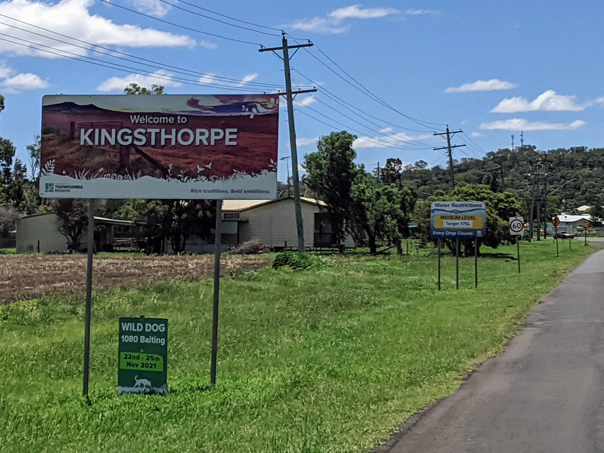 Before long we were in another tiny country town, this time, it was Kingsthorpe; smaller than Pittsworth but bigger than Mt Tyson!