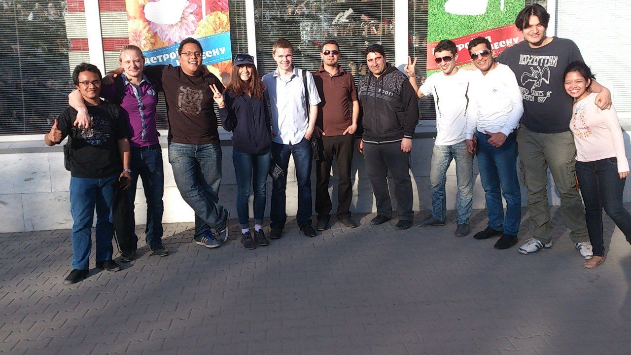 Some of them were Russians, others from Indonesia and Iraq and the tallest one is Luis from Mexico. 