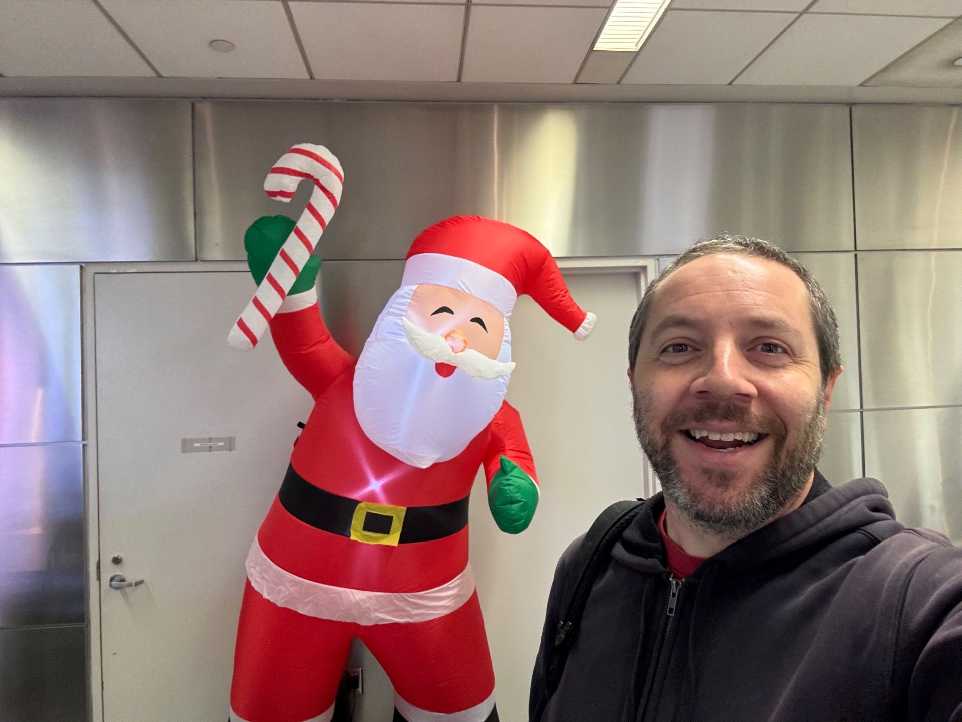 Selfie with Terminal C Santa