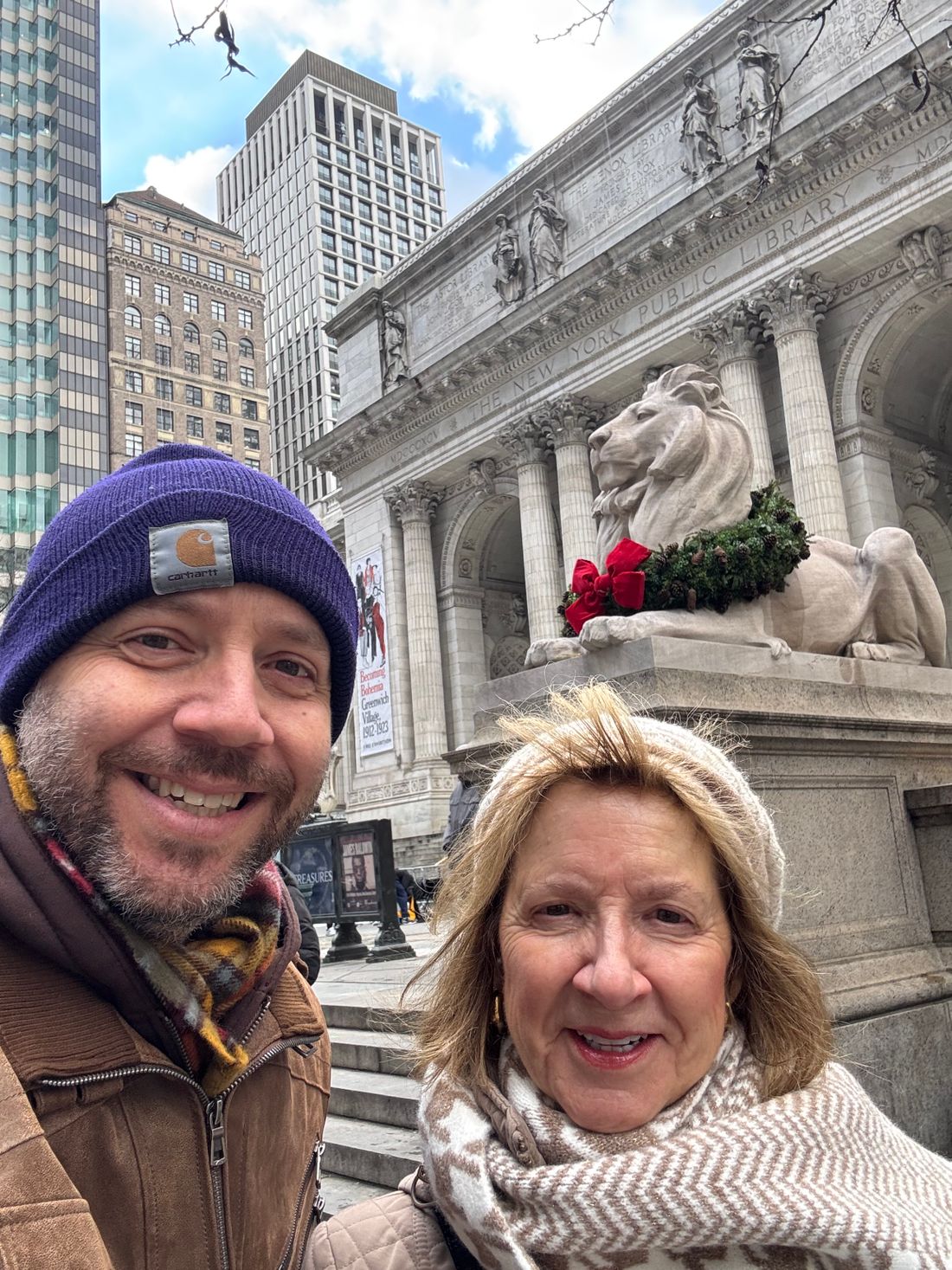 With mom at the public library