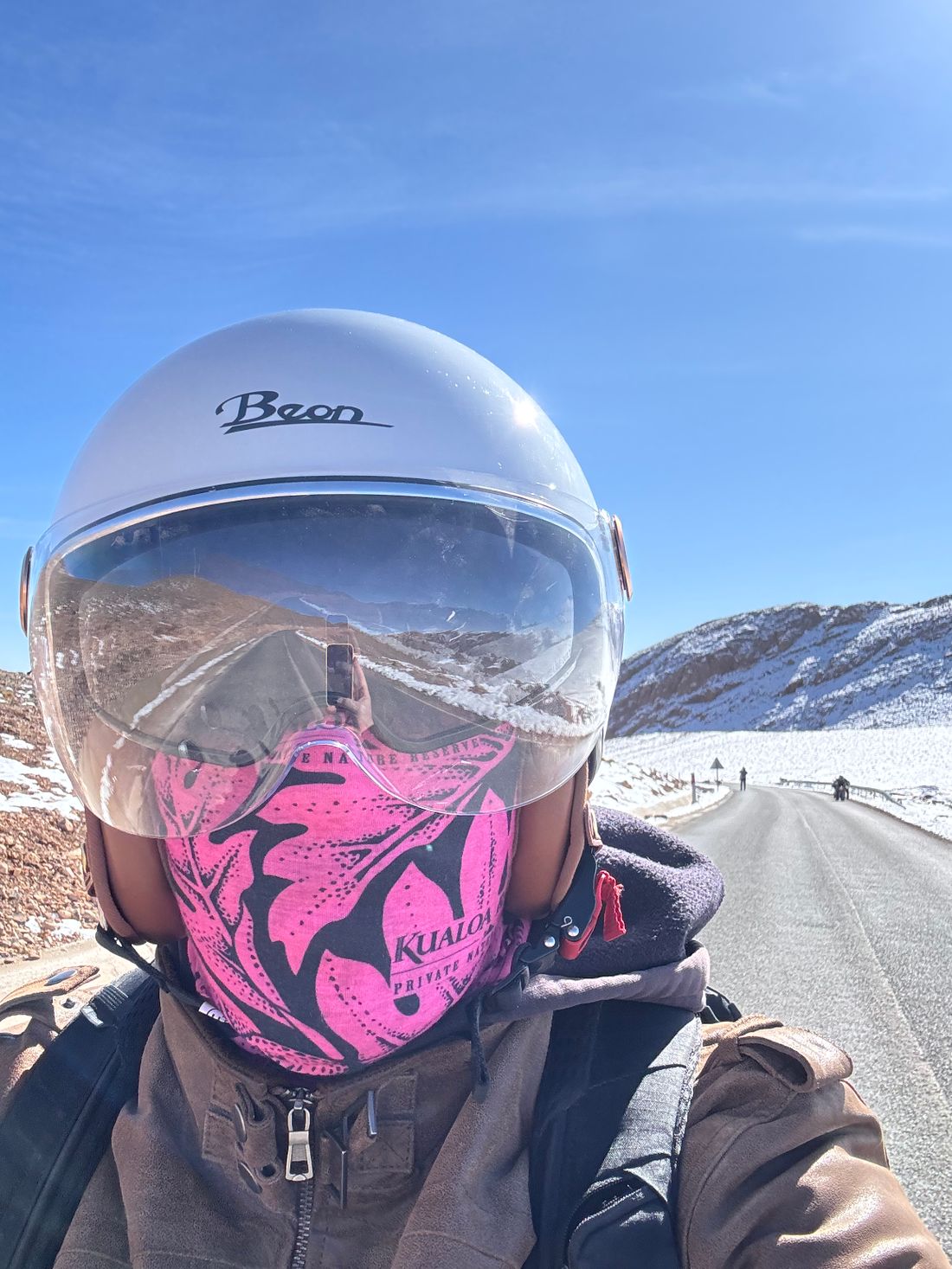 Inadvisable selfie, though to be fair I’m going barely faster than walking speed