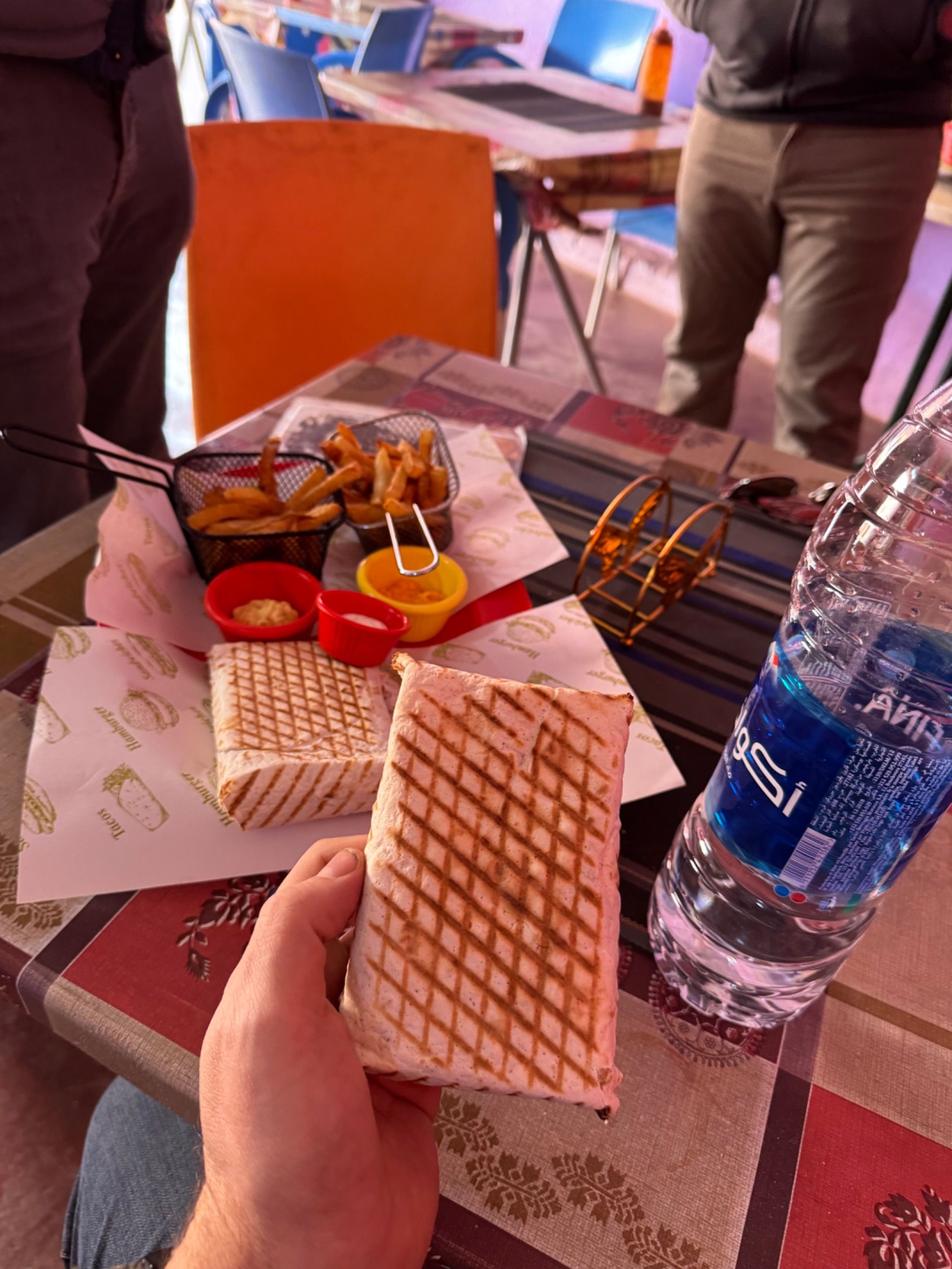 Lunch in Tagleft. I think this is a “taco”