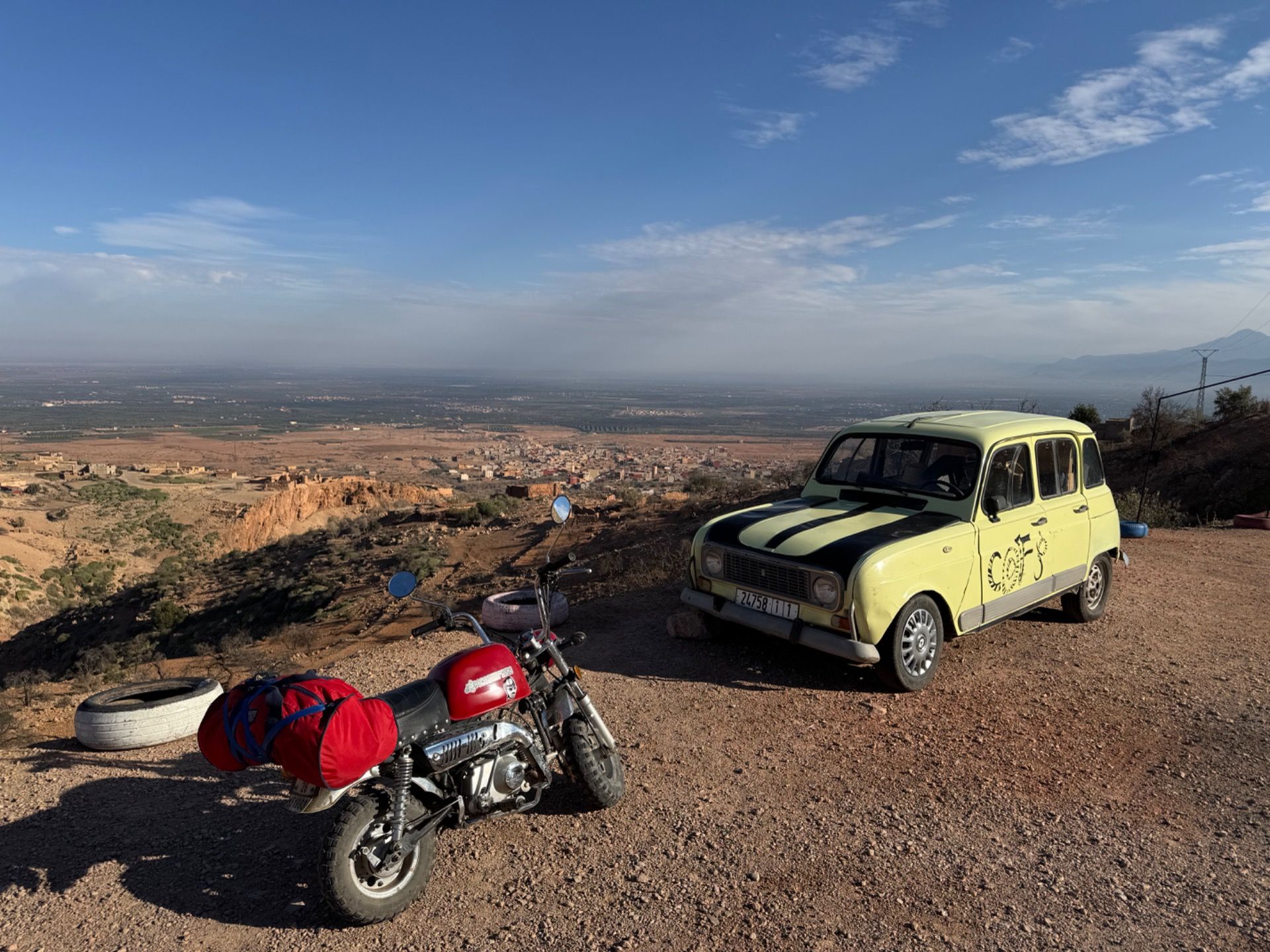 Taking a break from the first climb