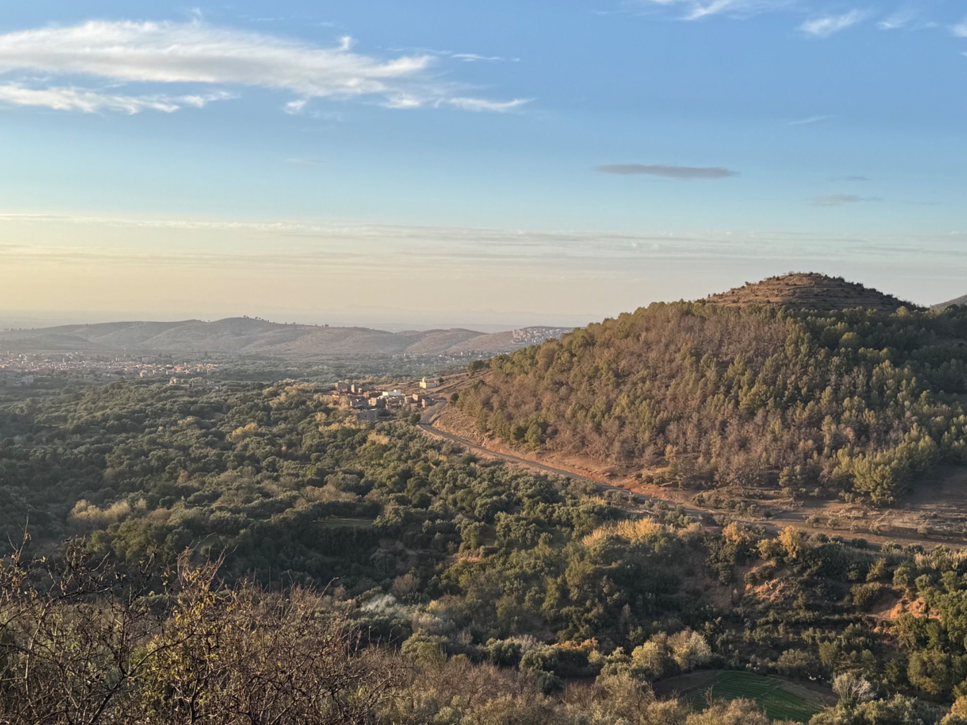 View of Demnat (in the left) from my balcony
