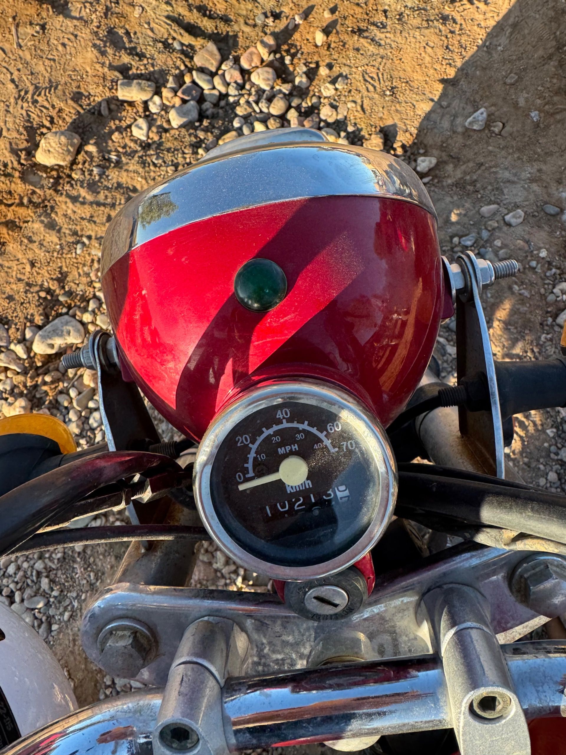 At the start line out by the Algerian border, odometer = 10213 km