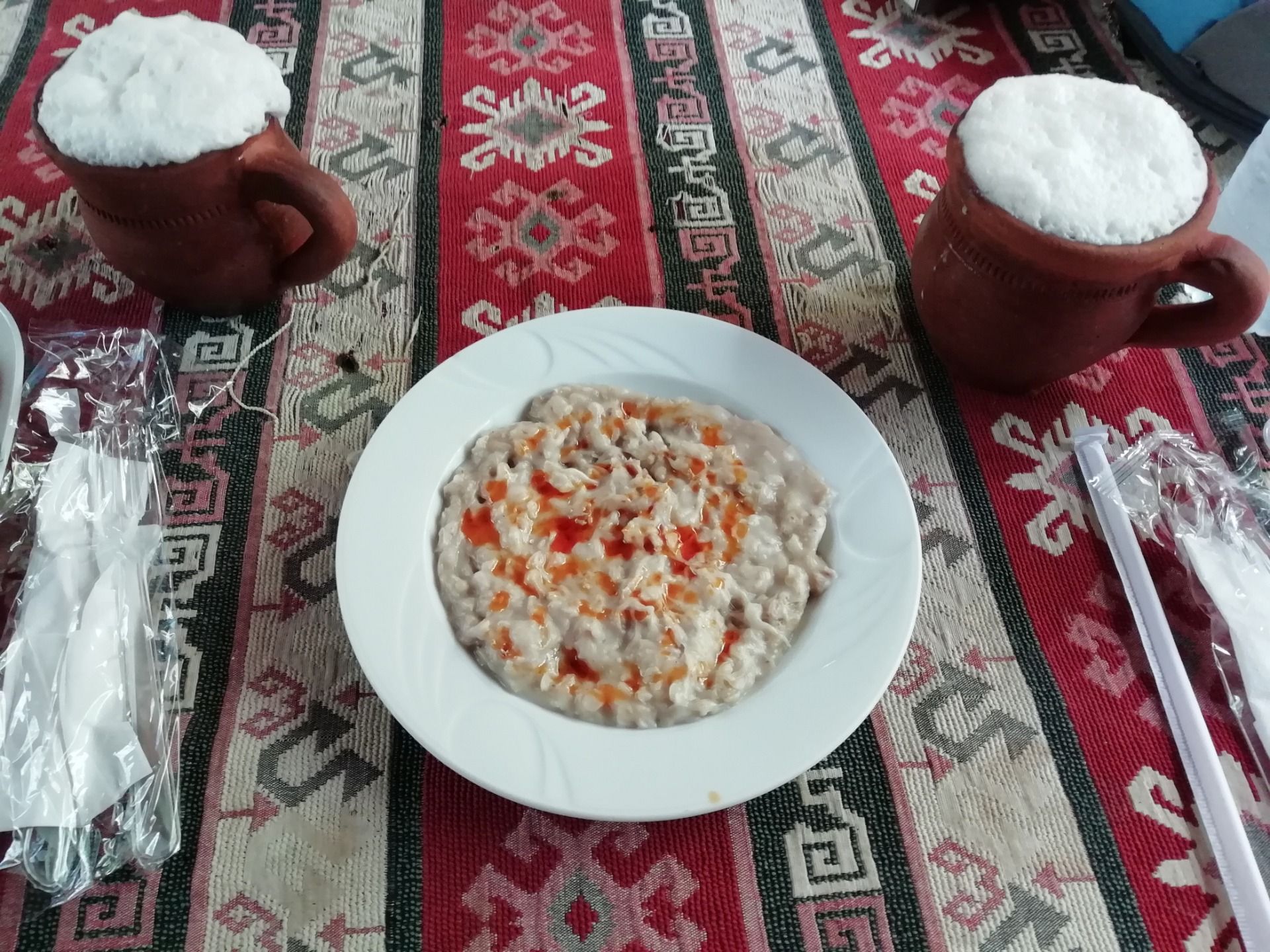 My wife’s choice is a bit of a cultural dish. A meal made with wheat and meat. Of course, with a cold buttermilk. :) We ate our meals and started to travel after a little rest. I took very nice pictures of this restaurant for you.
