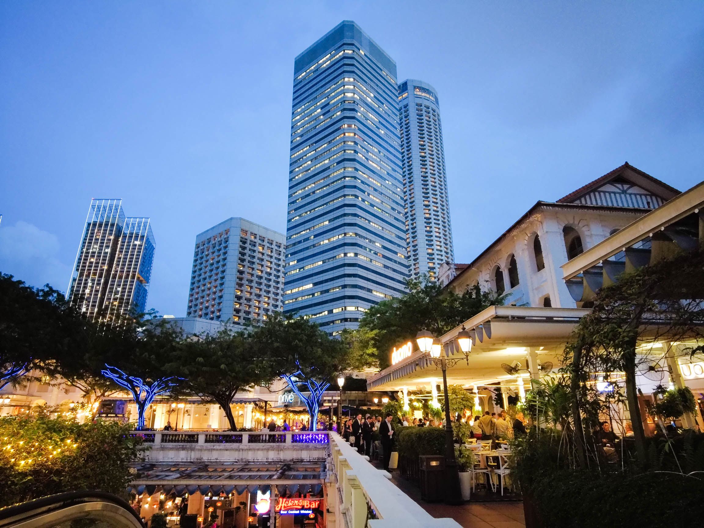 A Night Stroll Along North Bridge Road and the South Beach Area