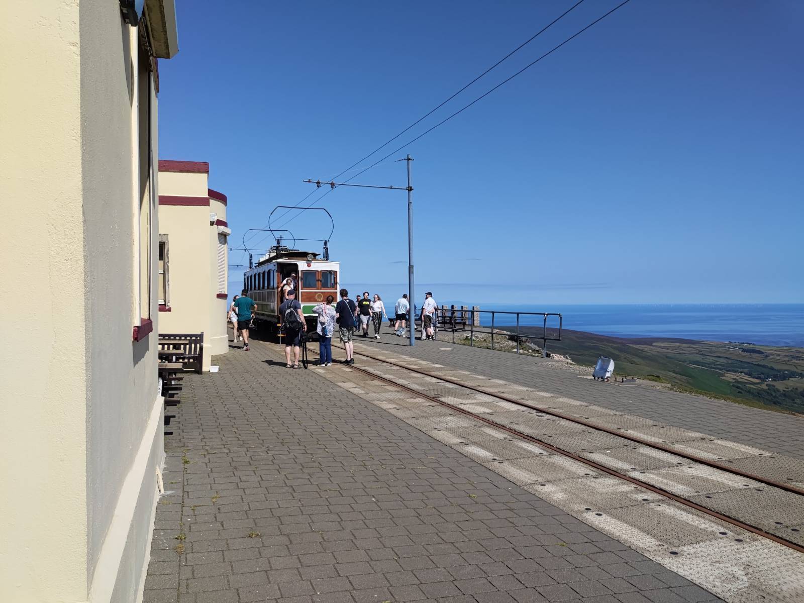 At the summit is a nice café, and the terminus of the oldest electric tramway in the world, which has to circle the mountain to reach the peak.