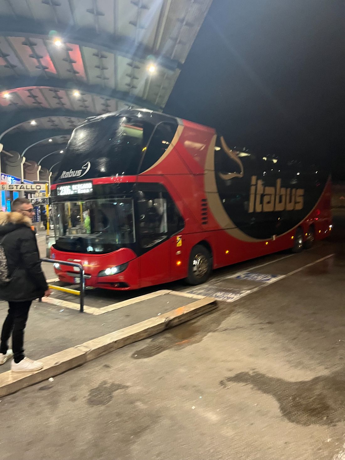 The bus we ran to and boarded at 11pm