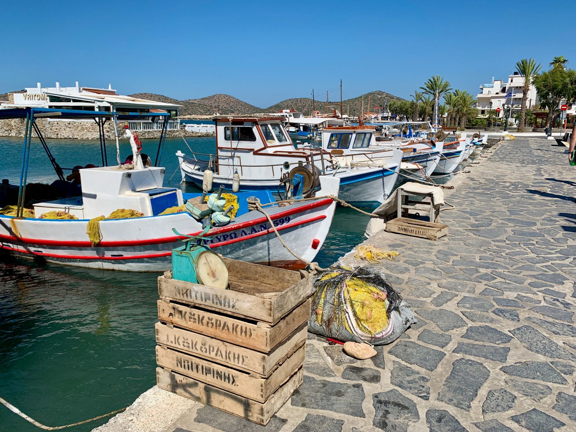 The fisher boats of Elounda after they did their job.