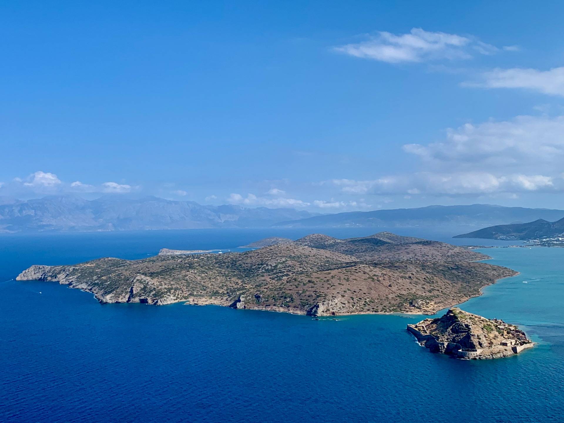 Spinalonga and Kolokytha from above