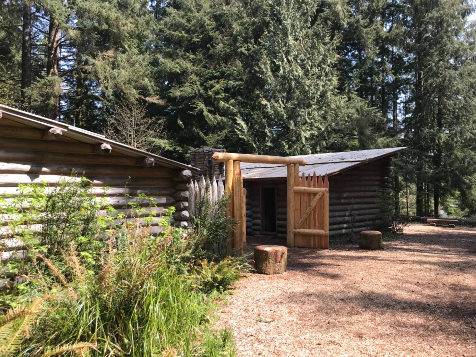 A replica of Fort Clatsop in Lewis and Clark National Historic Park.
