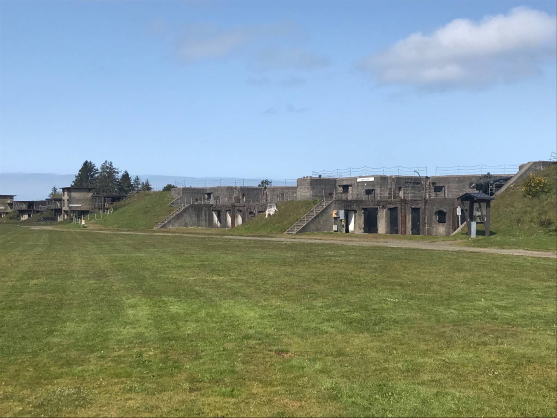 The fort. Little known fact, Fort Stevens was shelled by a Japanese submarine during WWII.