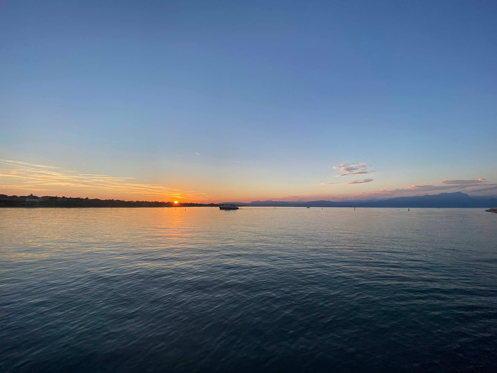 Sunset over lake Garda