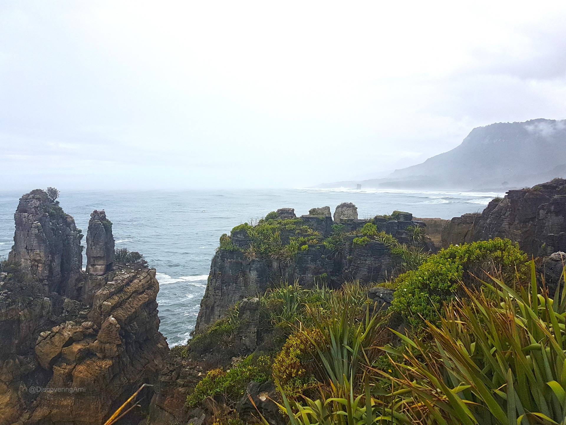 Pancake Rocks and Blowholes on the West Coast of New Zealand