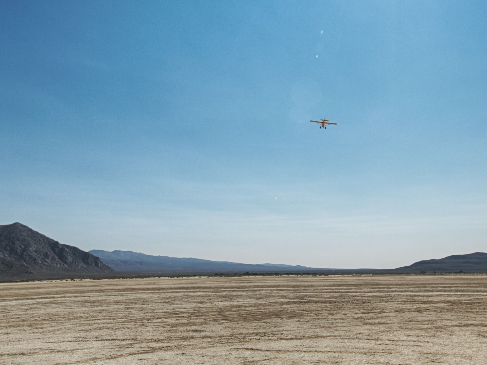 Low flying aircraft. This little plane did a couple of low flybys.