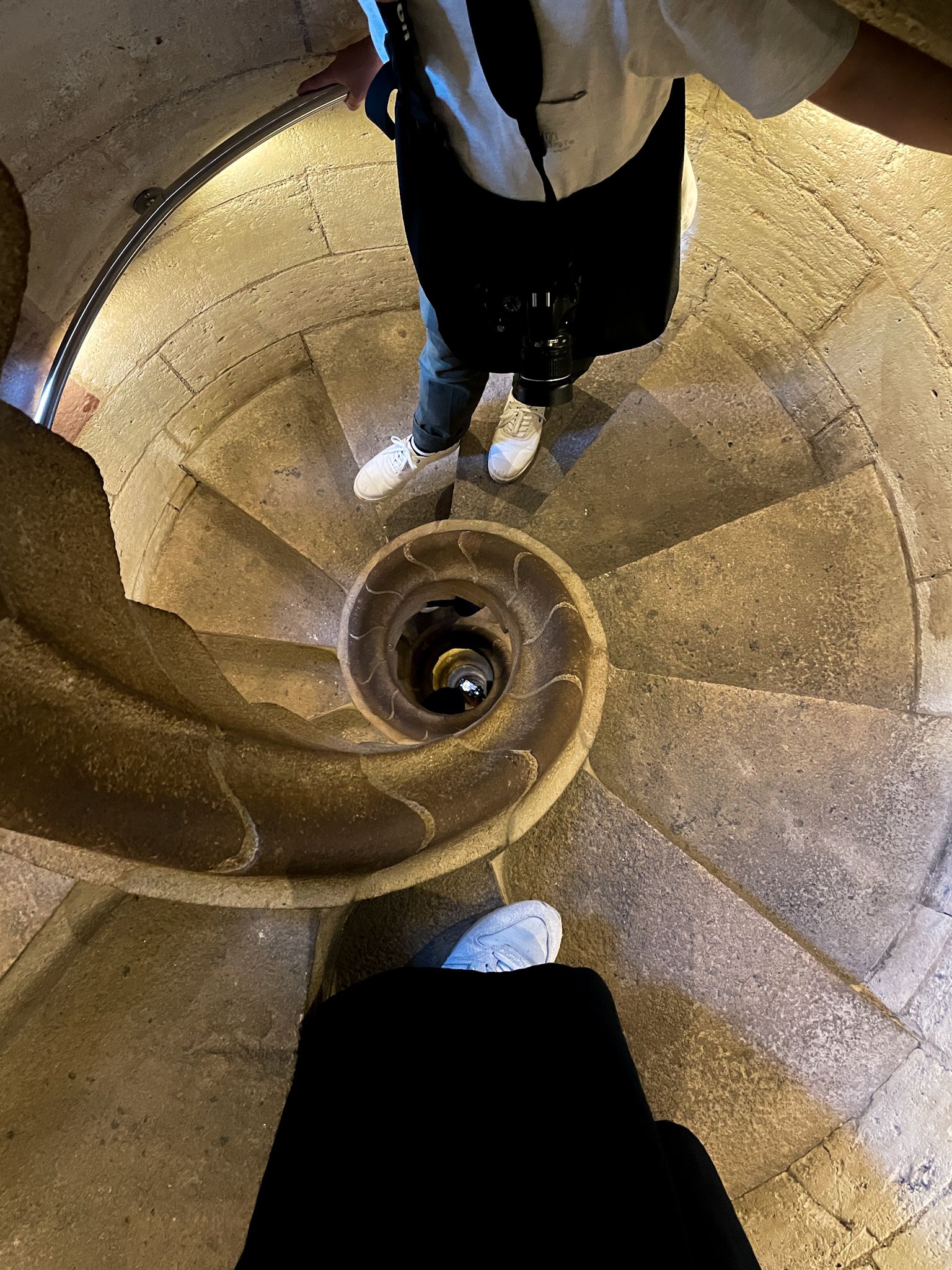 Spiraling staircase inside the Nativity Tower