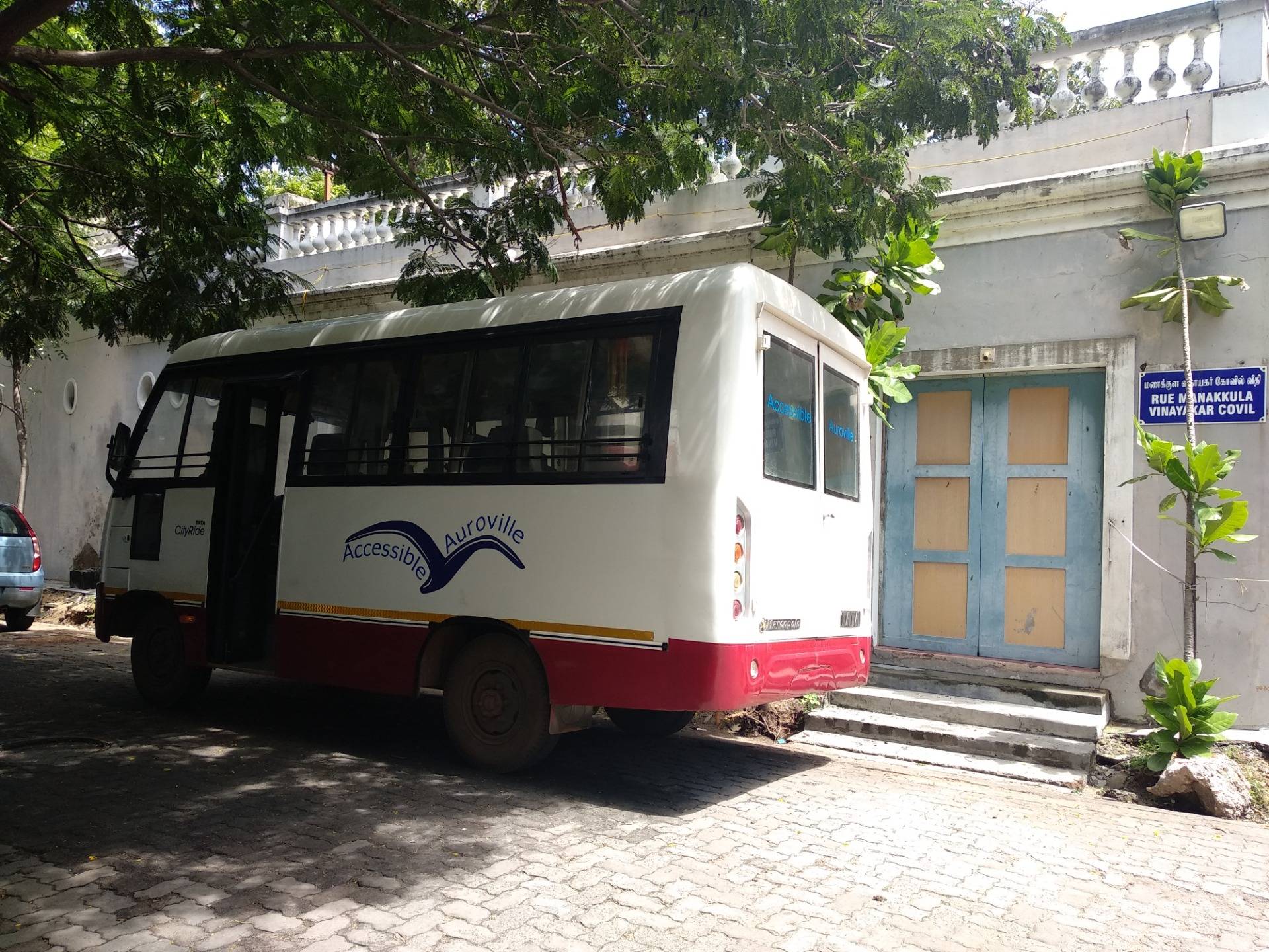 (The accessible Auroville bus)