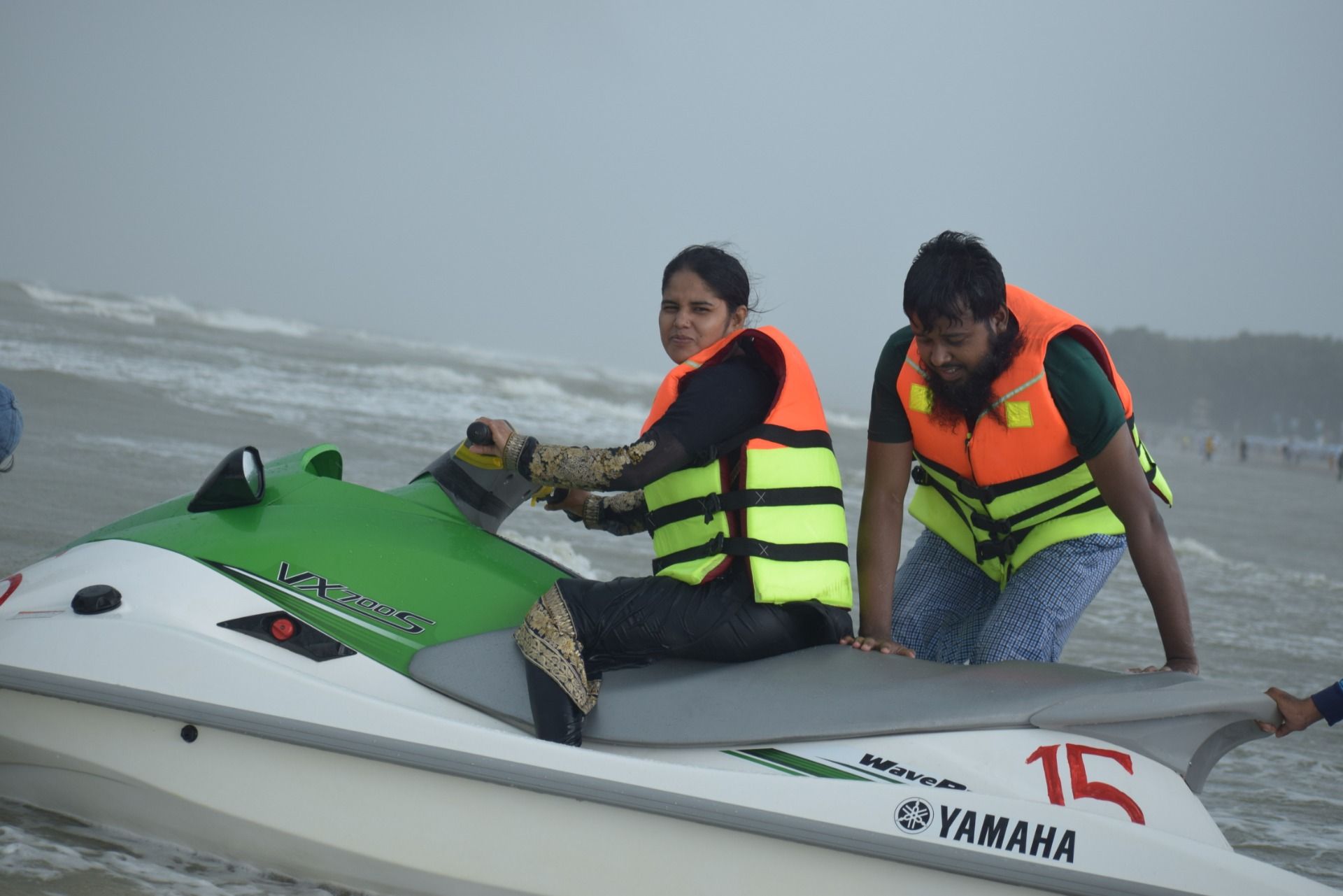 Climbing on Speed boat