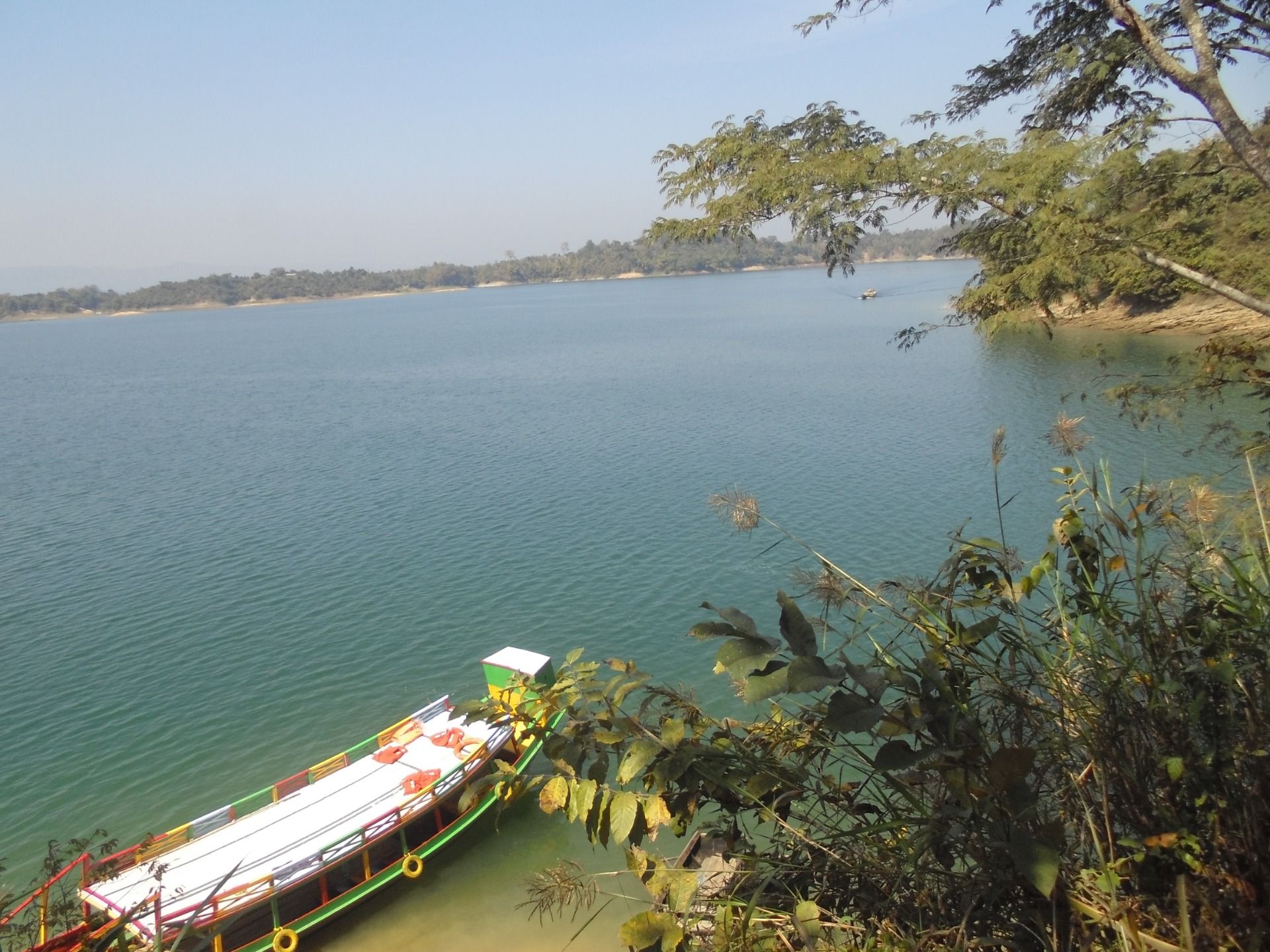 Behind part of picnic spot