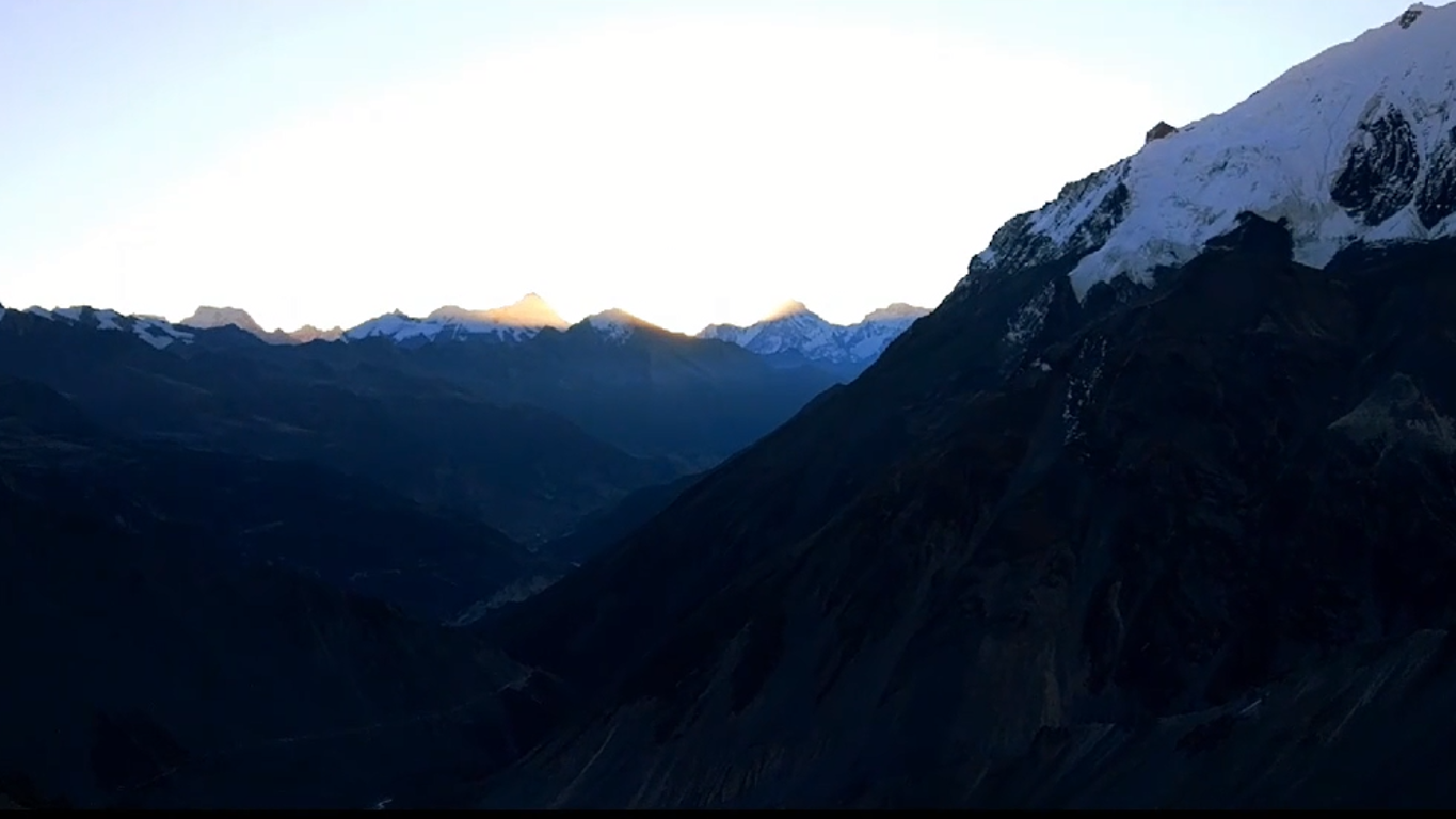 Surise view from above 5000 meter