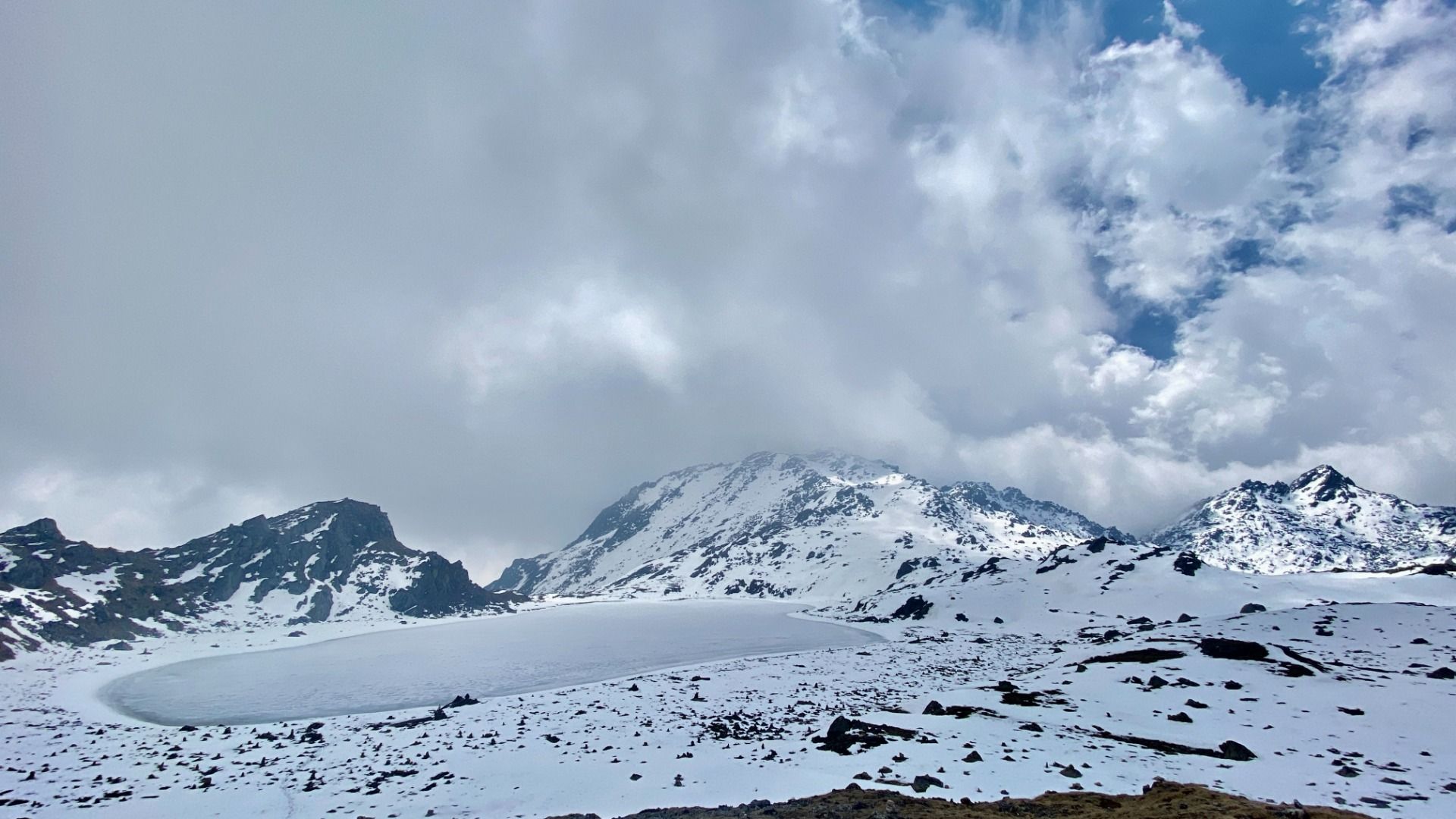frozen suryakunda lake