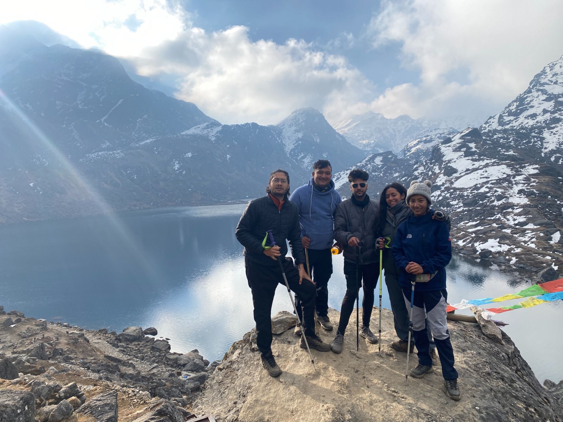 United with another group at lake