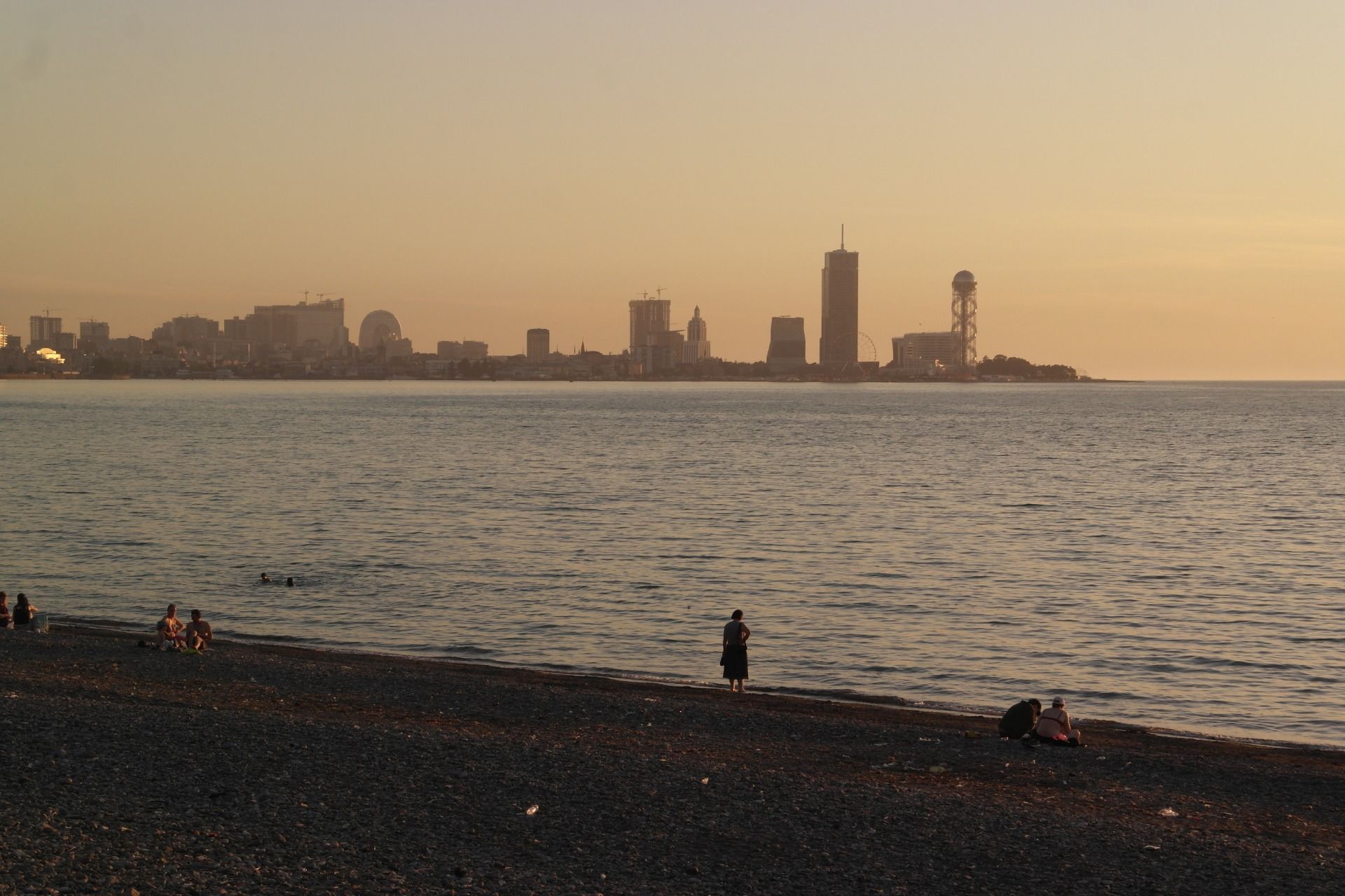 The view from the smelly beach in Batumi.