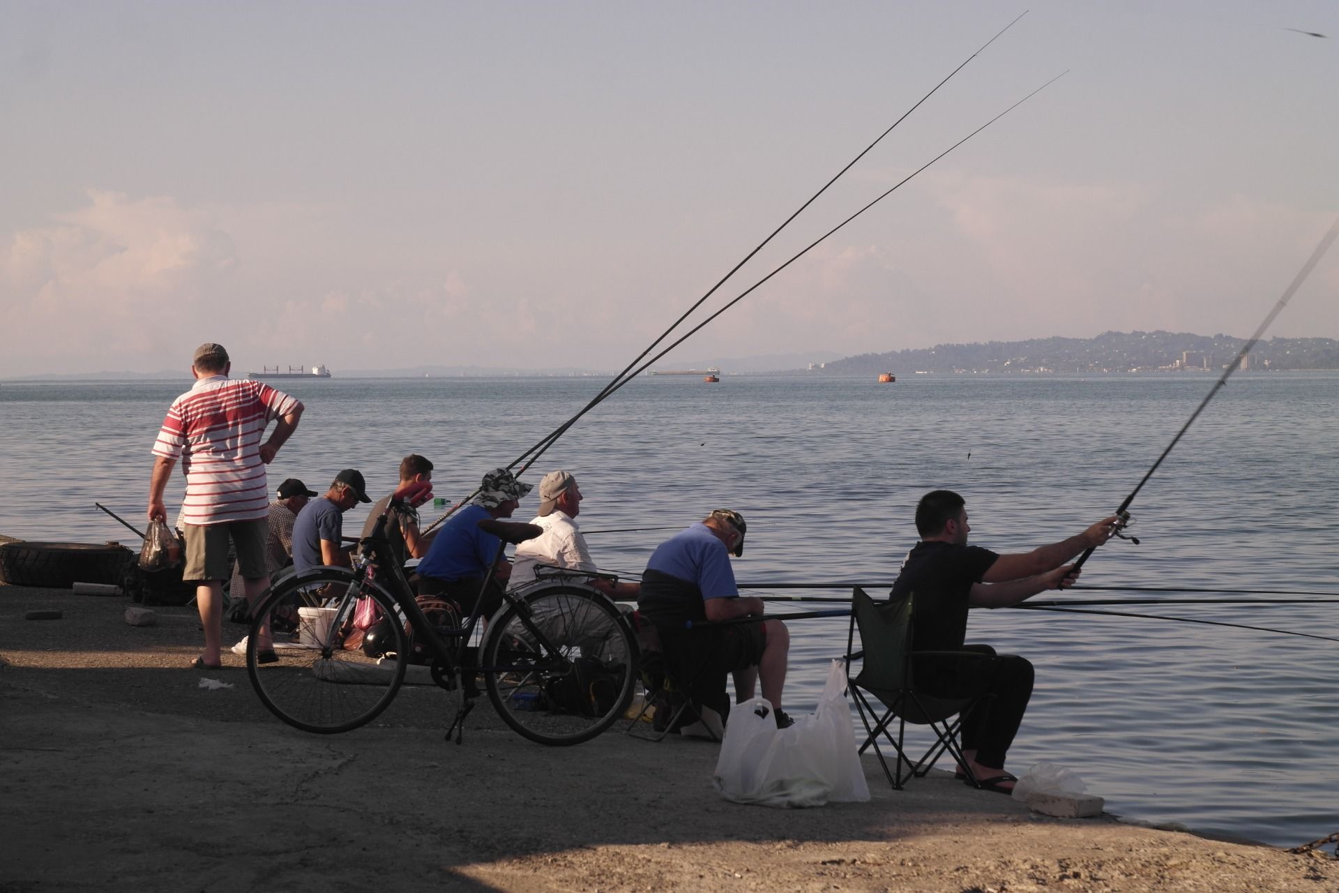 First round of ”onshore” fishermen.