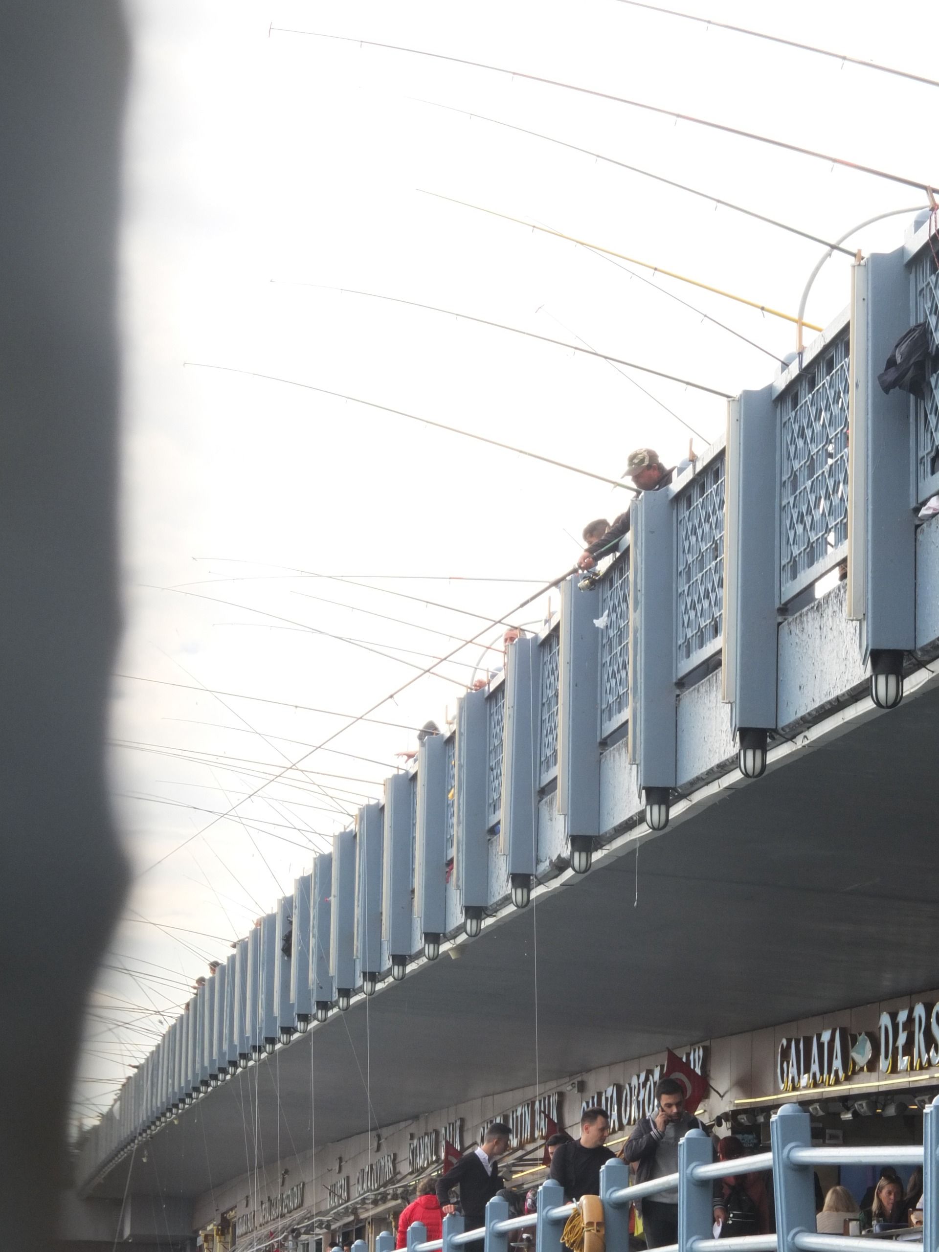 The Big Turkish Odyssey: Fisherman on the bridge between two continents.