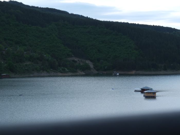 Views over the houseboats on magnificent Zavojsko Lakeiews over the houseboats on magnificent Zavojsko Lake
