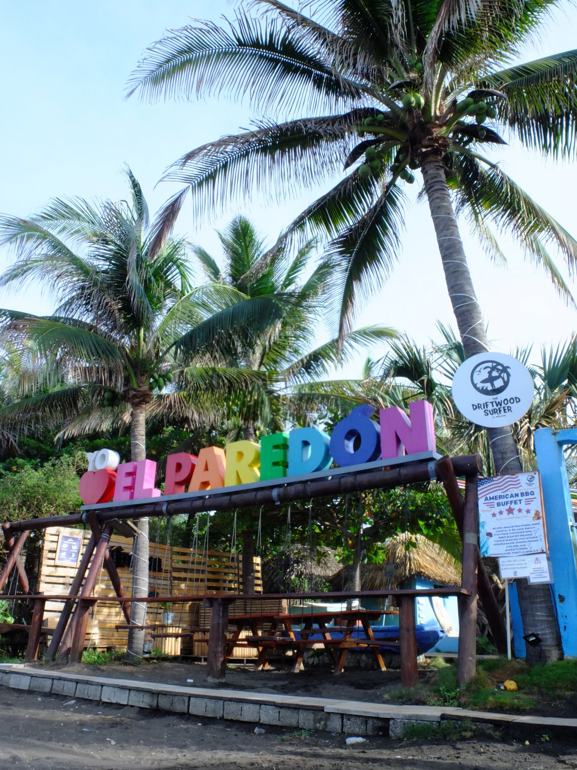 Arriving to El Paredon - Paradise of white waves, black sands and drunken Brits.