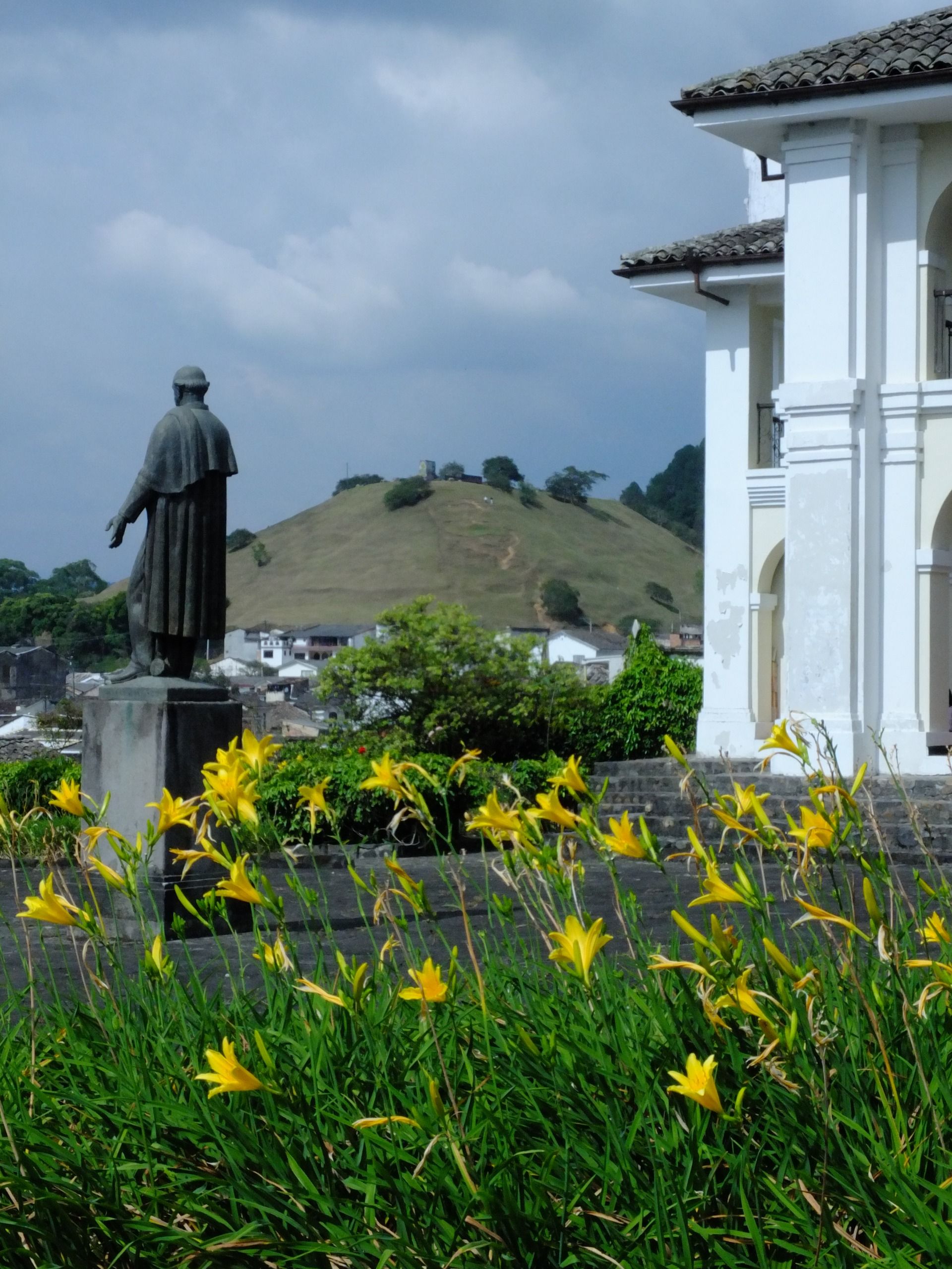 Catching breath in the "White City" of Colombia.