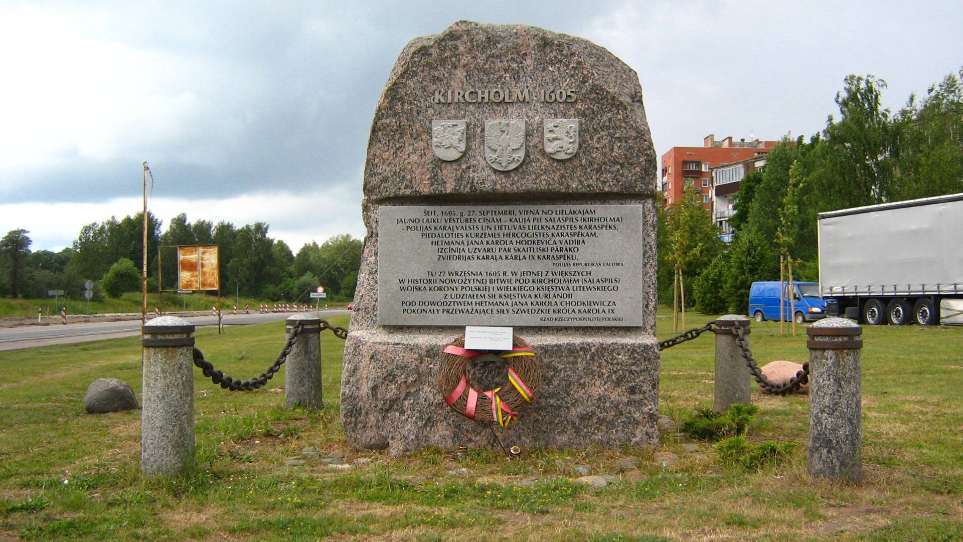 Pomnik bitwy pod Kircholmem.