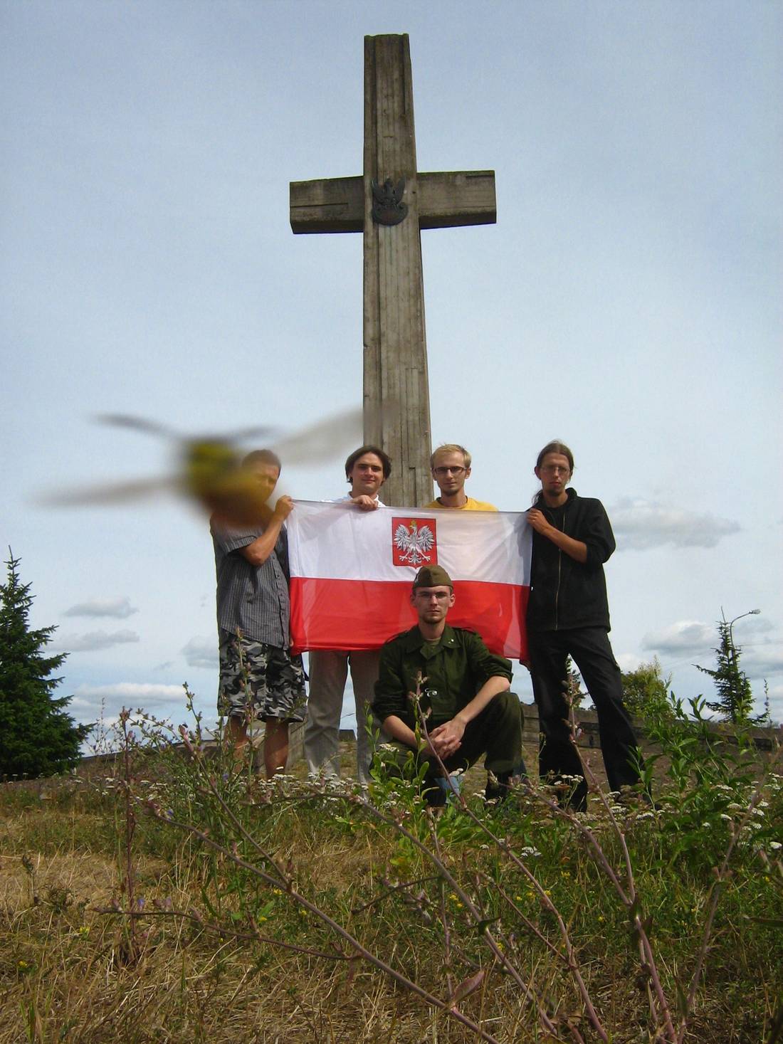 Dyneburg. Krzyż na Słobódce poświęcony polskim żołnierzom poległym w walkach z Bolszewikami.