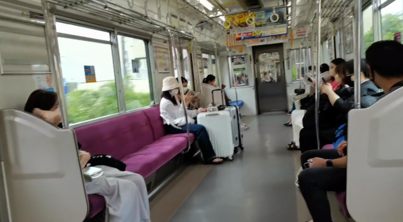 Japanese people have the highest discipline when traveling using the train, often times no one is talking loud, strictly no eating and the phone is advice to be on silent mode to avoid distraction.