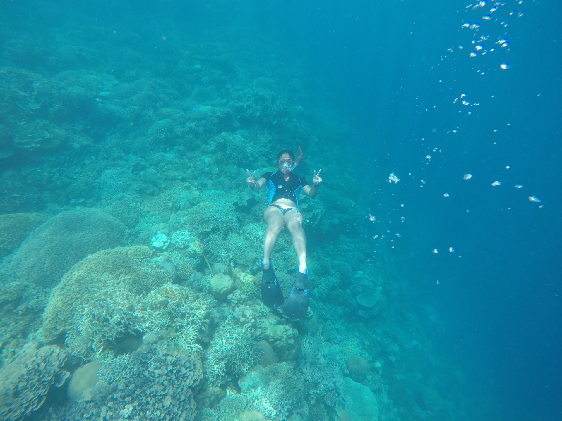 Freediving at Panagsama Beach, Moalboal, Cebu, Philippines